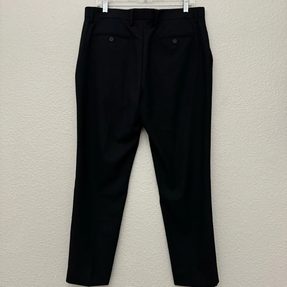 Banana Republic Modern Classic‎ Plain Weave Suit Trouser Pants Black Size 33x30